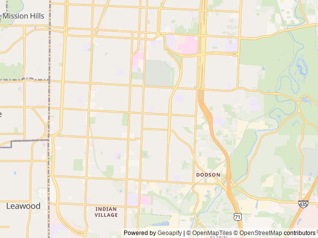 Map for Luxury Camper Van for Camping, Trips & Events near Kansas City, MO