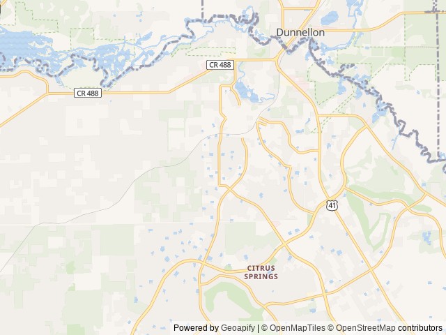 Map for "THE QUADRANTS" - 2BR/1BA Sleeps 12! near Citrus Springs, FL