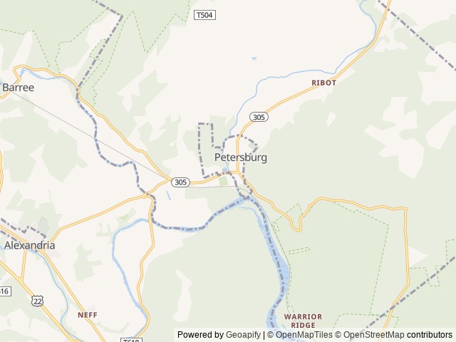 Map for 2021 Keystone Springdale near Petersburg, PA