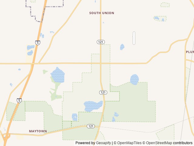 Map of Pampered Wilderness location at Olympia, WA, United States