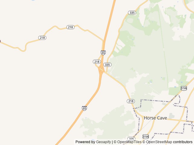 Map of Love's RV Hookup-Horse Cave KY 360 location at Horse Cave, KY, United States