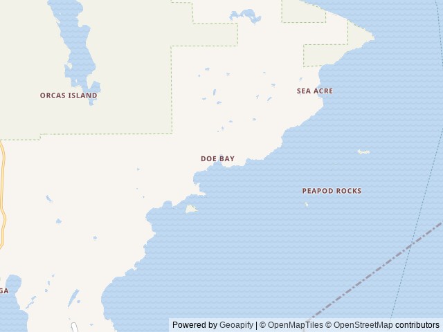 Map of Doe Bay Resort & Retreat location at Olga, WA, United States