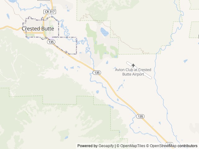 Map of Crested Butte RV Resort location at Crested Butte, CO, United States