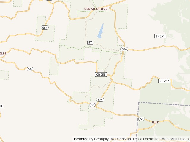 Map of Top O' the Caves Campground location at South Bloomingville, OH, United States