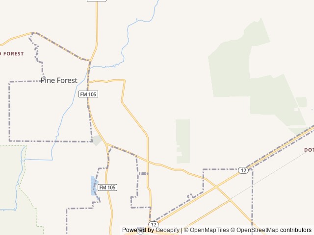 Map of Overland RV Park & Cabins location at Vidor, TX, United States