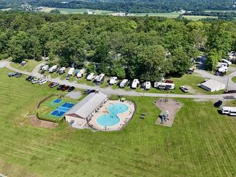 white oak campground drone photo