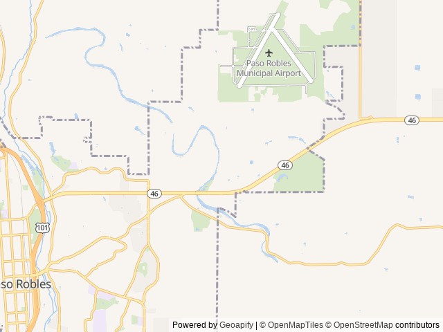 Map of Sun Outdoors Central Coast Wine Country location at Paso Robles, CA, United States