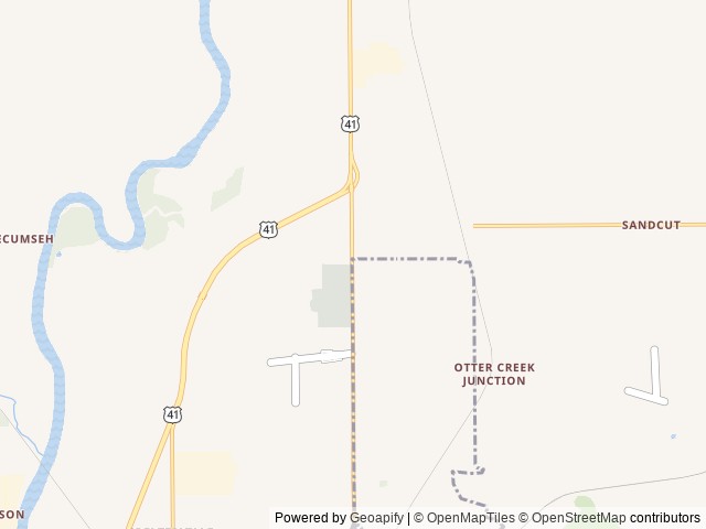 Map for 2016. Jayco jay feather 22 ft long near Terre Haute, IN