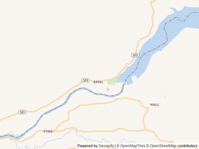 Map of Saddle Dam - Managed by American Land and Leisure location at Aerial, WA, United States