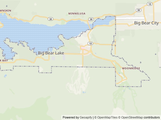 Map of Pineknot location at Fawnskin, CA, United States
