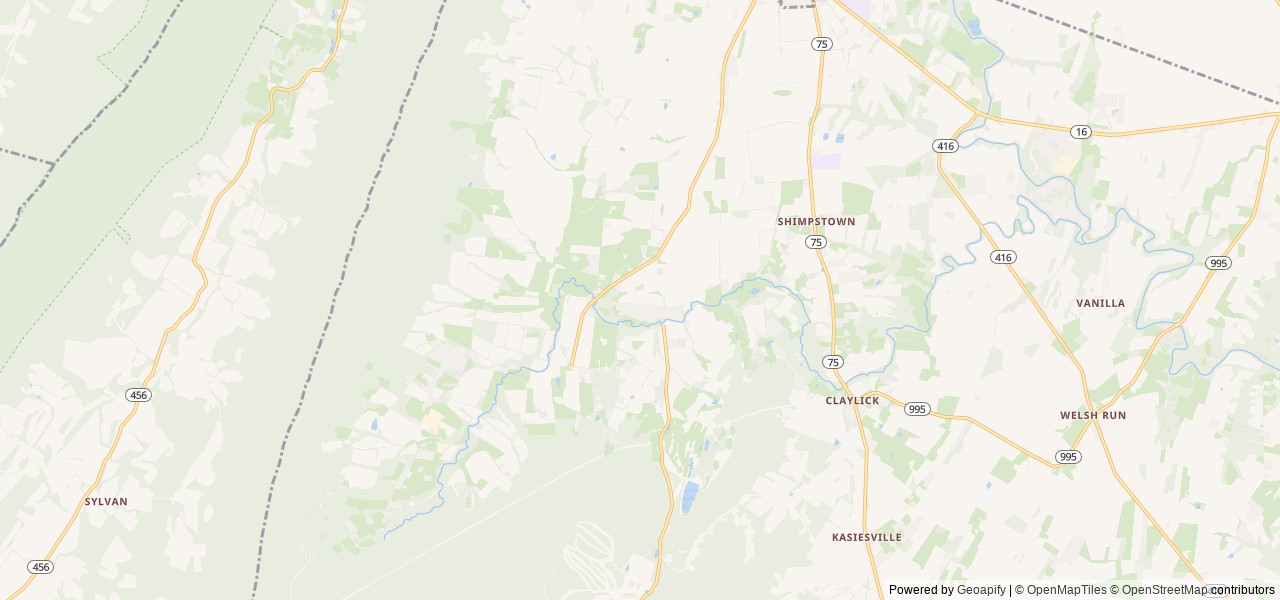 Map for 2025 Salem cruise lite - king bed with bunk beds! near Mercersburg, VA