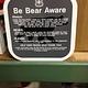 Bear Placard