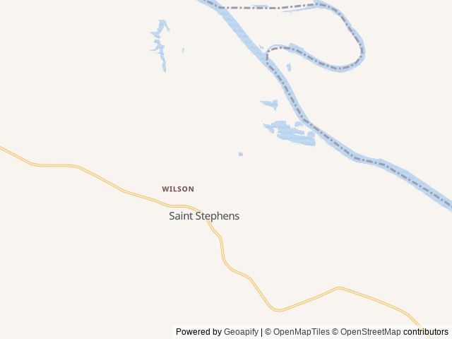 Map of St Stephens Historical Park location at St Stephens, AL, United States