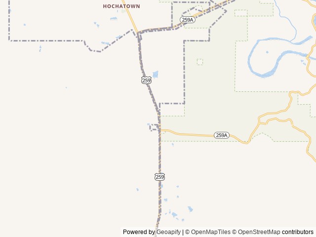 Map of Hochatown RV Park location at Broken Bow, OK, United States