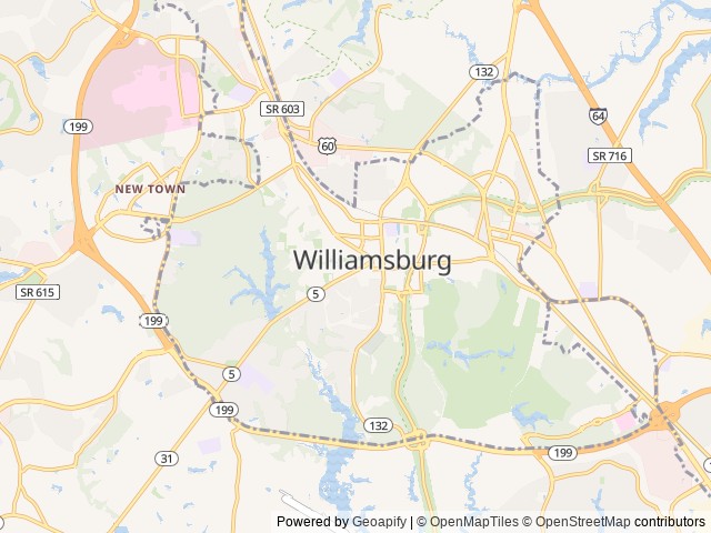 Map of Timberline Glamping at Williamsburg location at Williamsburg, VA, United States