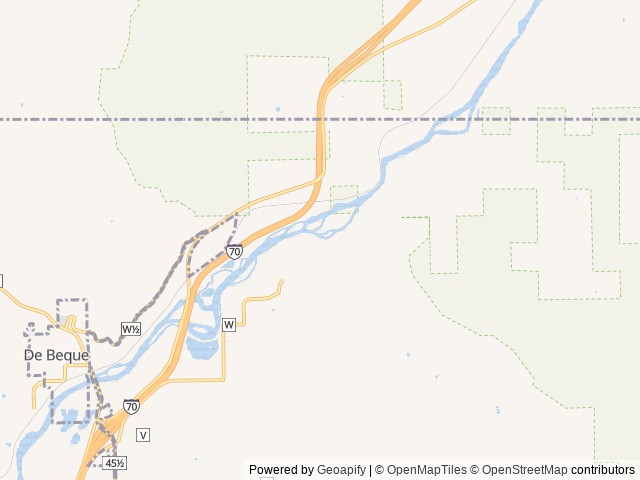Map of Kampa Lampa location at De Beque, CO, United States
