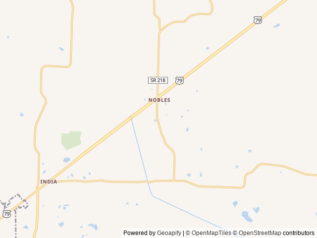 Map of Nobles Road RV Park location at Paris, TN, United States