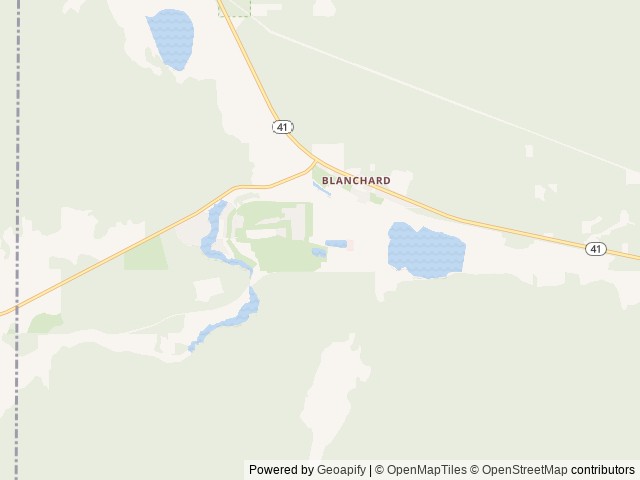Map of StoneRidge MotorCoach Village location at Blanchard, ID, United States