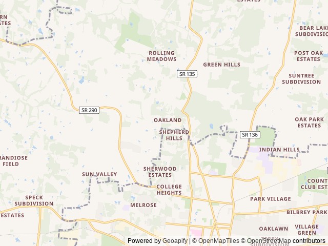 Map of Pine Grove Mobile Home & RV Campground location at Cookeville, TN, United States