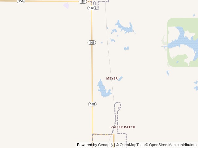 Map of Old Bates Campground location at Sesser, IL, United States