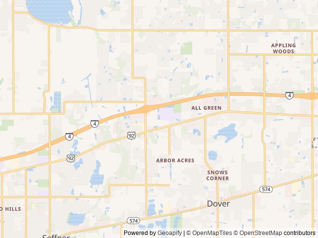Map of TAM Tampa East location at Dover, FL, United States