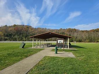TAILWATER PICNIC SHELTER #2 Mid-way view (BROOKVILLE LAKE)