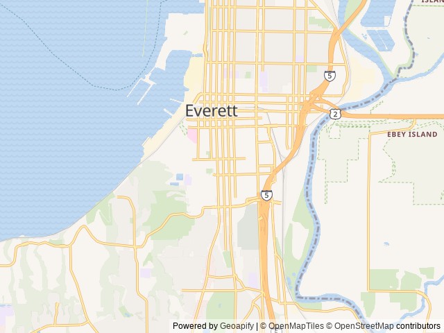 Map for The Tiny Silver Sasquatch near Everett, WA