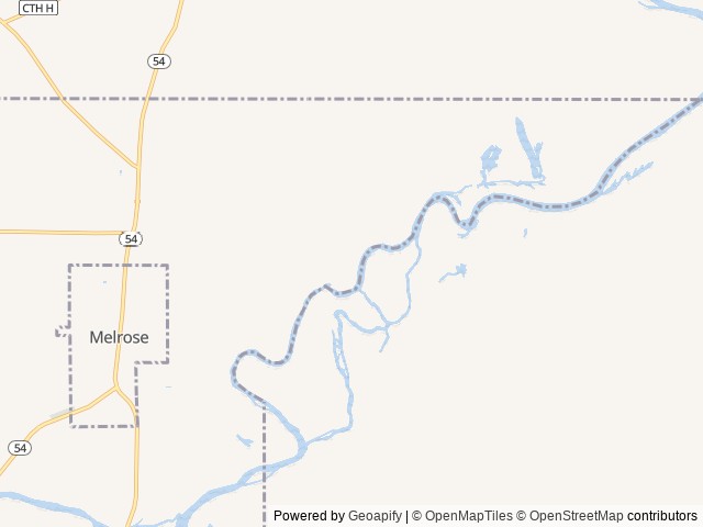 Map for Winnie the View near Black River Falls, MN