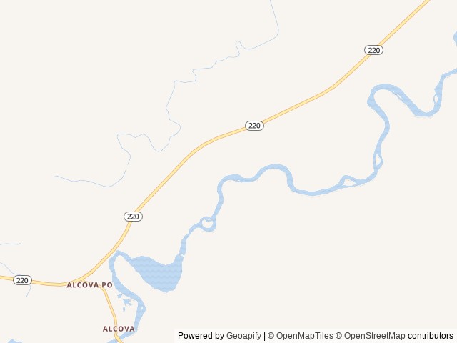 Map of Pete's Draw Campground location at Casper, WY, United States