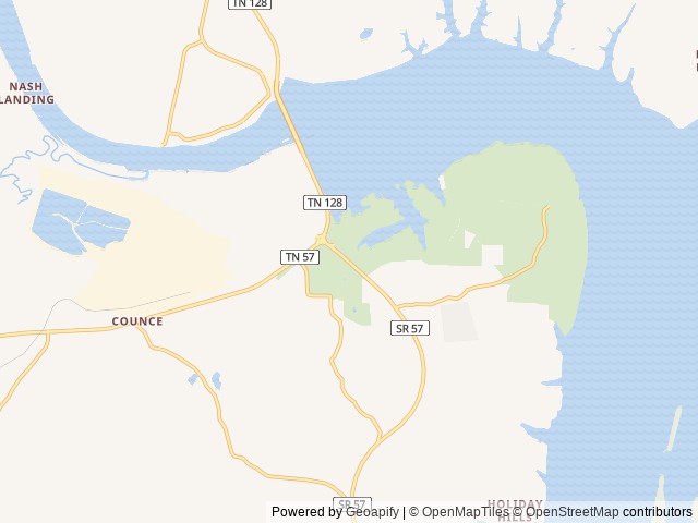 Map for Pickwick Lake Camper near Counce, AL