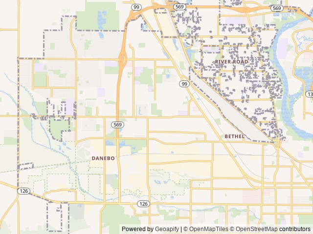 Map for 2015 Winnebago Trend 23B Close to EUG Airport near Eugene, OR
