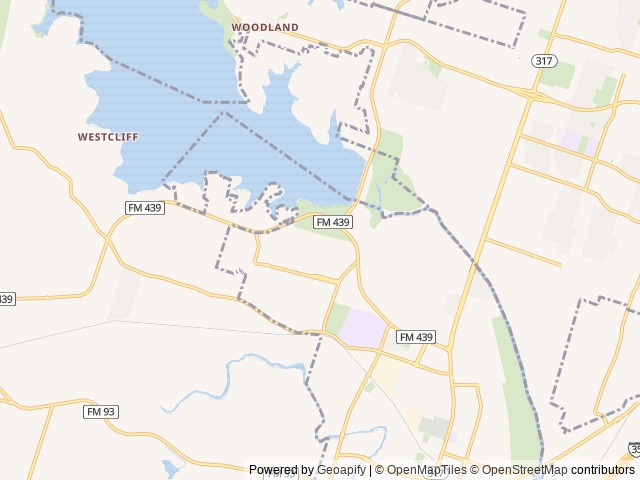 Map of Belton Lakeview Park location at Belton, TX, United States