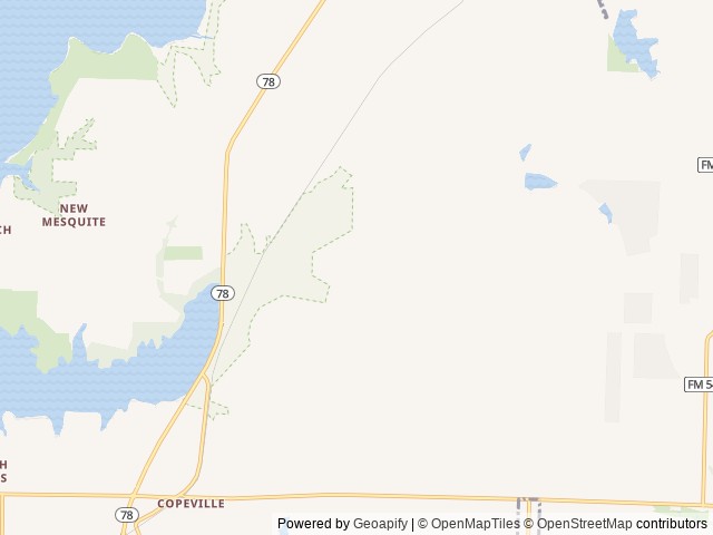 Map of Dove Hill RV Park location at Farmersville, TX, United States