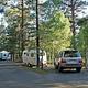 Small trailers parked at campsites in the North Rim Campground