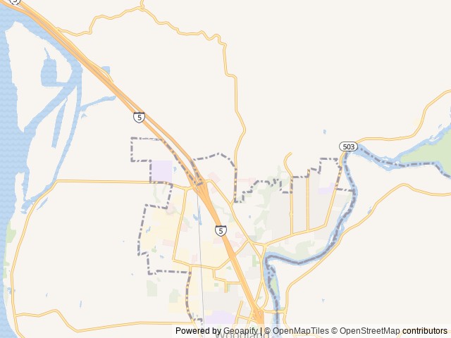 Map of Belmont Loop location at Woodland, WA, United States