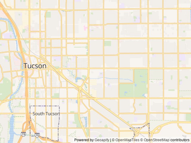 Map of Sunshine Mile RV Park location at Tucson, AZ, United States