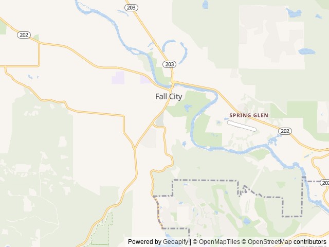 Map of Treehouse Point location at Fall City, WA, United States
