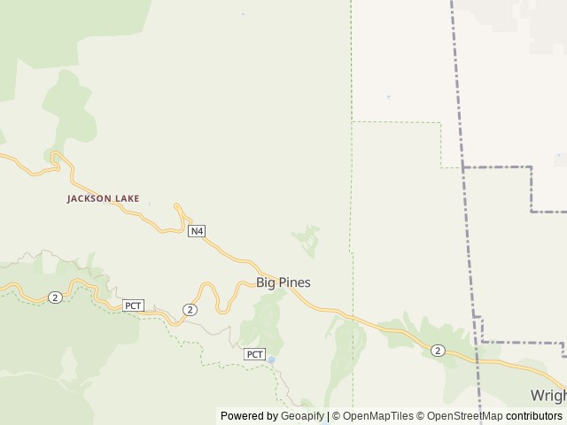 Map of Table Mountain (Angeles) location at Wrightwood, CA, United States