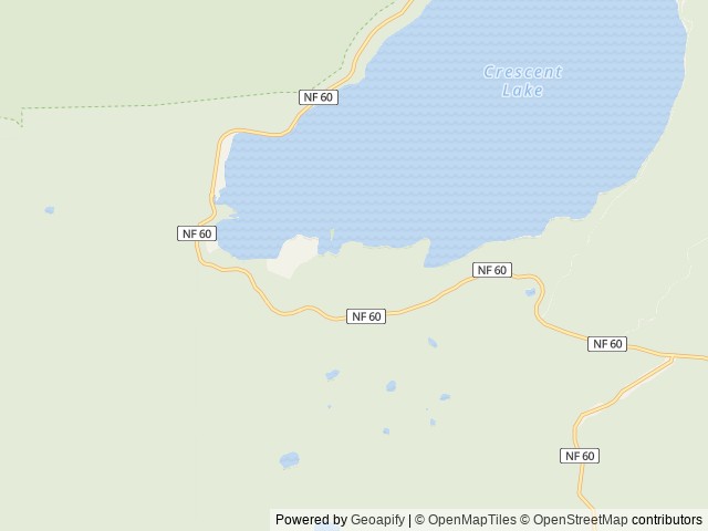 Map of Contorta Point Group Camp location at Crescent, OR, United States