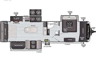 Outback: Chef's kitchen, King bed, 3 slides, Solar