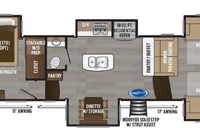 MONTANA Front Living w/ TV & Fireplace, 1.5 Bath