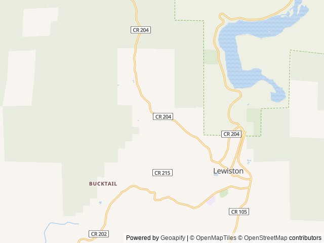 Map of Flux River Resort location at Lewiston, CA, United States