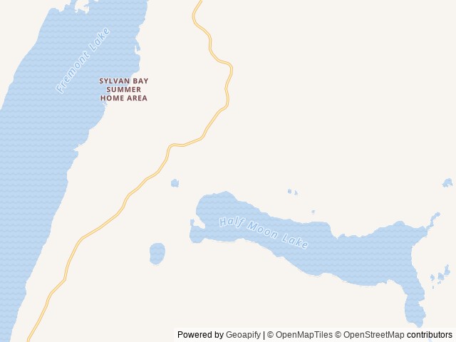 Map of Half Moon Lake Campground location at Pinedale, WY, United States