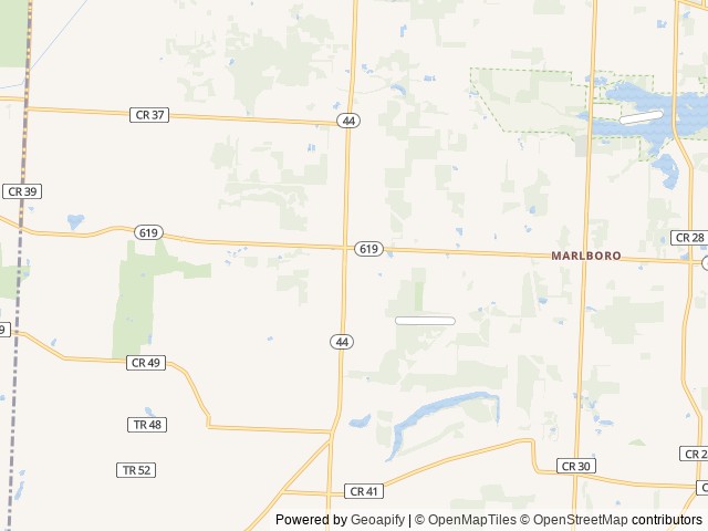 Map of Cutty’s Sunset Camping Resort location at Navarre, OH, United States