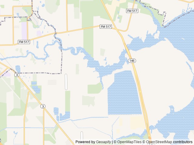 Map of Galveston Bay RV Resort & Marina location at Dickinson, TX, United States