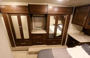 43 Toy Hauler with 4 bunks in the 18 foot garage!