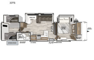2025 Forest River Salem M-33TS Bunkhouse