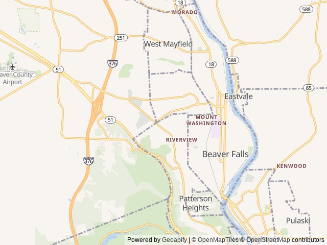 Map for 2016 Forest River FR3 32DS Bunkhouse Model near Beaver Falls, PA