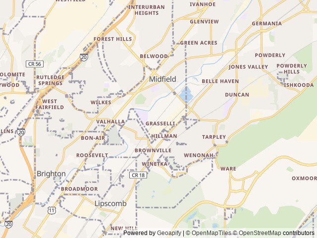 Map for Matt & Alexandra’s awesome RV with bunk beds! near Birmingham, AL