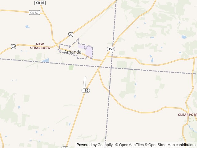 Map for Hocking Hideaway | Sleeps 7 | Bunks near Amanda, OH